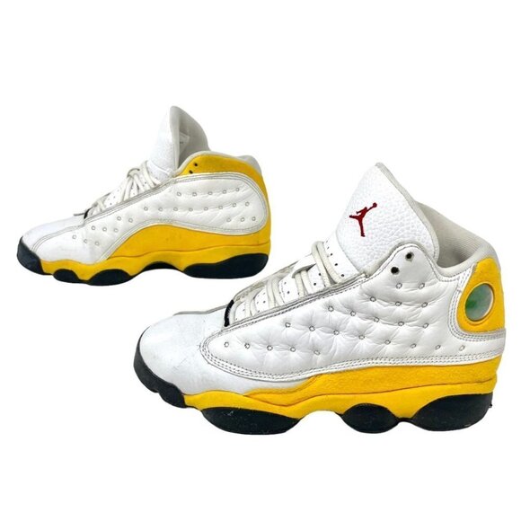 * The Air Jordan 13 GS Del Sol in White and Yellow Size 4.5Y - Picture 5 of 9